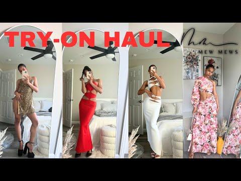 DRESS TRY-ON HAUL+UNBOXING / brand Mew Mews✨#tryon #dresses #fashionstyle