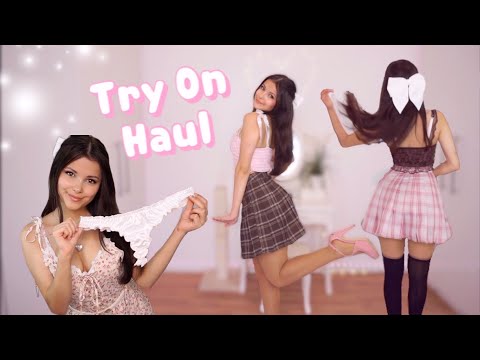 ༺ Mini Skirts and Thigh Highs Try On Haul Pt.2 ༻　+ SECRET　𐐪Holly Cerise𐑂