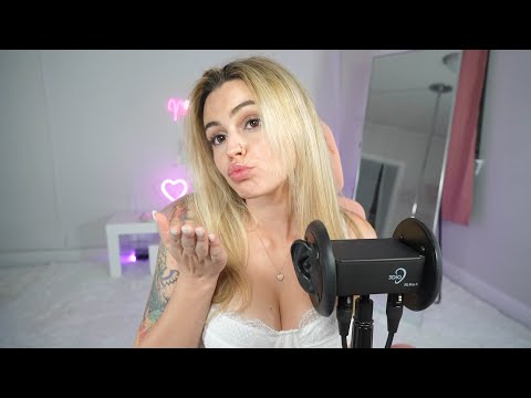Ear to Ear kisses with 3Dio ASMR (Mouth Sounds and Inaudible Talking)