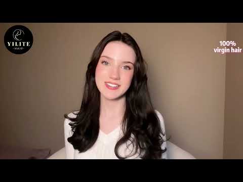 @Evie Leclair wearing 24 inch Seamless tape ins in #1B color🙌