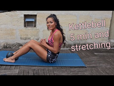 exercice with kettle bell 5 min and stretching