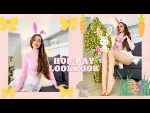 🎀 Easter Holiday Lookbook 🎀 Feminine Outfits Try On Haul (ft. HUGE EASTER EGG)