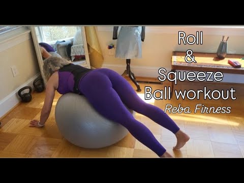 🔥 Roll, Squeeze & Tease – Stability Ball Core Workout! 🔥Reba Fitness