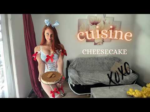 🧁 Je cuisine un CHEESECAKE au Spéculoos pour la 1ère fois… en tenue de LAPINE ! 🐰🍰