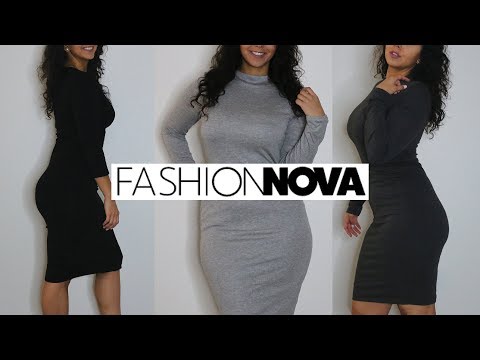 FALL/WINTER WORK DRESS TRY-ON | FASHION NOVA