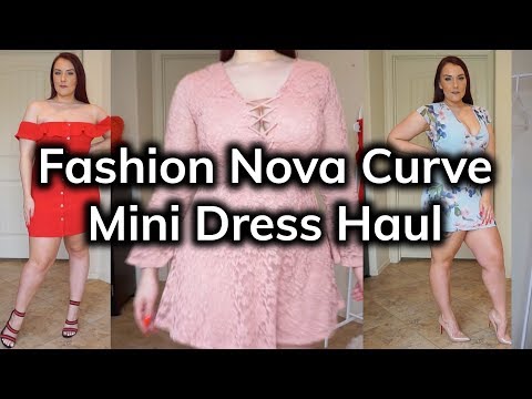 Fashion Nova Curve Summertime Mini Dress Try-On Haul | Ruby Red