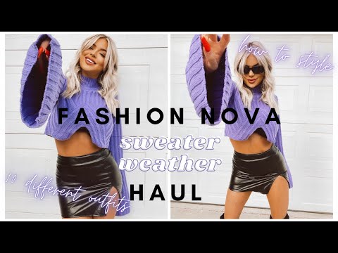 FASHION NOVA SWEATER HAUL | how to style sweaters + 10 fall inspo outfits