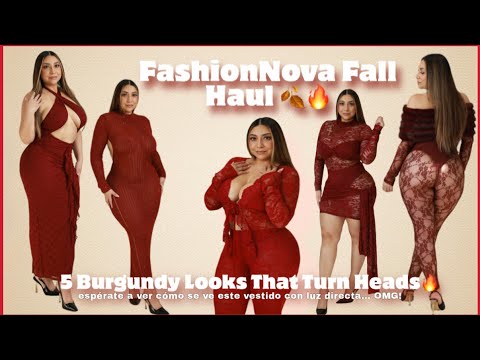 @FashionNovaFall Try on Haul: 5 Burgundy Looks That Turn Heads 🔥 | ft. @RealNancyHernandez