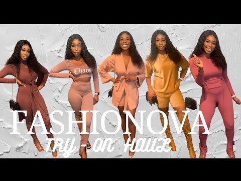 FASHIONOVA TRY ON HAUL| 2 PIECE SET FOR CURVY GIRLS|FALL LOOK BOOK +HOW  TO STYLE |TASHASKULTURE