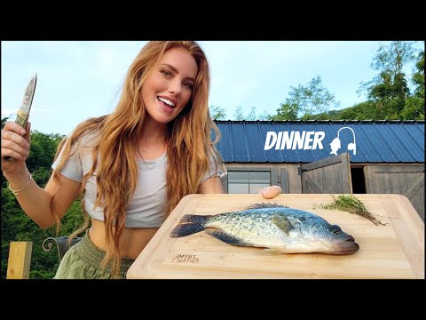 Fishing the Farm Pond – CRAPPIE! (Catch, Clean + Cook in the mountains)