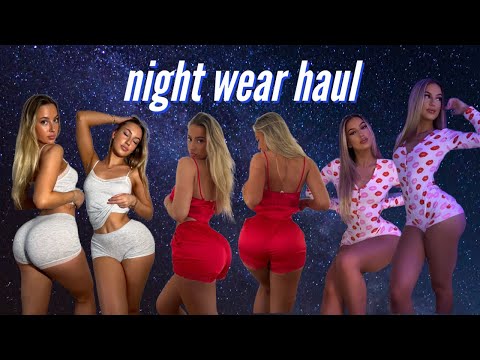 get cosy and try on pjs with me…silky 😏🥰