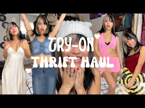 GIANT THRIFT HAUL TRY-ON!! Lovely lingerie, vintage, & Y2K pieces!