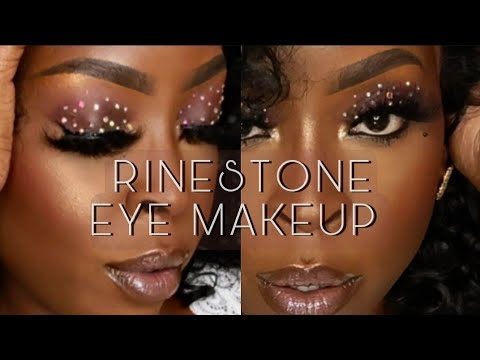 GRWM: EASY RINE-STONE EYE MAKEUP TUTORIAL | MAKEUP ON DARKSKIN | ORAYBEAUTY