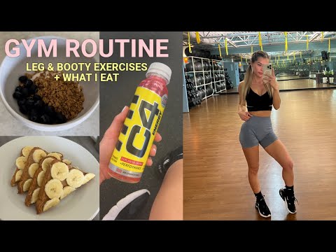 Gym Routine and What I Eat // LEGS GLUTES & ABS