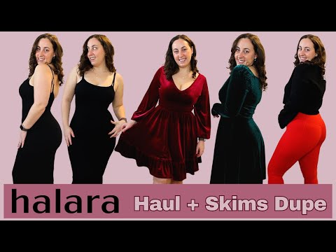 Halara Haul | Skims Dress Dupe, Velvet Dresses, and Comfortable Dress Pants