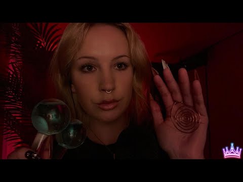 Headache relief: dark lighting, cold water sounds, & slow face touching (no talking) | Sleep ASMR