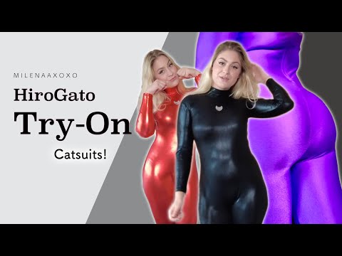 HIROGATO MADE-TO-MEASURE SHINY CATSUITS | Fashion Outfit Try-on