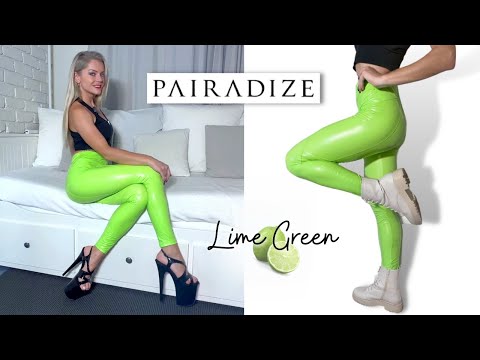 How to Style Lime Green PAIRADIZE Faux Leather Pants