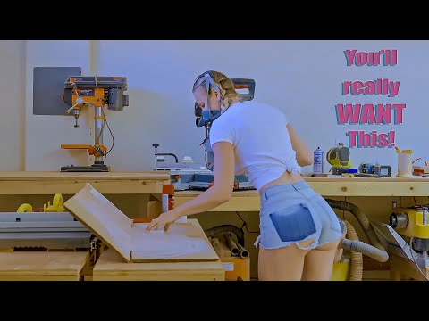 HUGE surprise! Look what I build! #workshop #femalewoodworker