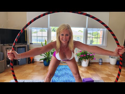 Hula Hoop Stretching with Reba Fit Over 50