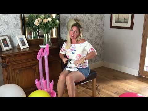 I found some blow up guitars in a drawer so it took a bit of puff to get them up! 1