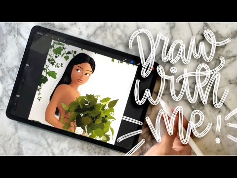 (iPad) Draw and chill with me | @oanhdaqueen with her plants