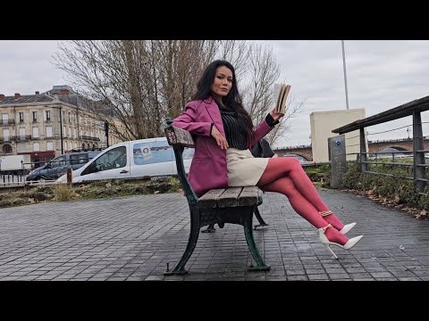 jacket suit fandango pink and mulberry pink tights