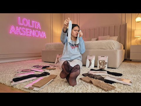 Knee-High Try-On π White & Black Nylons at Home