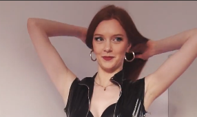 Ksenia Foxperry Black Latex Mini Skirt