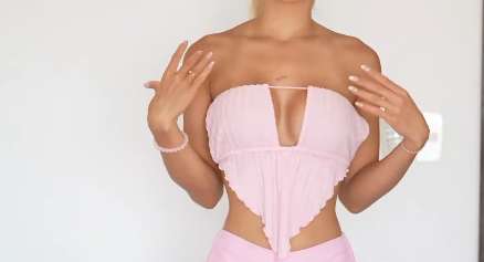 Lingerie Try On Haul Pink Set