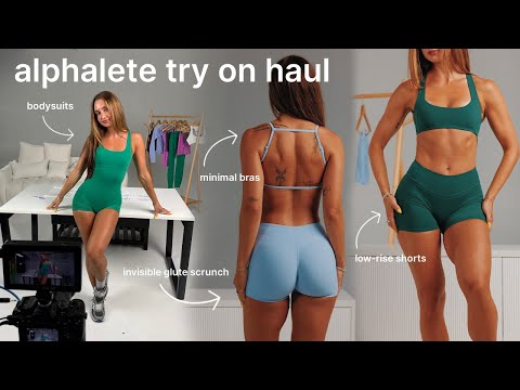 low-rise shorts, minimal bras, invisible glute scrunch… ALPHALETE ACTIVEWEAR TRY ON HAUL REVIEW