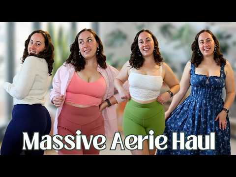 MASSIVE Aerie Try On Haul | New Arrivals + Colours | Activewear, Dresses, and More!