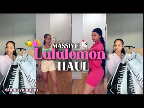 MASSIVE LULULEMON HAUL☀️🛍️🍋new drops!  #lululemon #haul #lululemonhaul