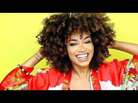 My BIG Voluminous Curly Natural Hair Tutorial | Bri Hall