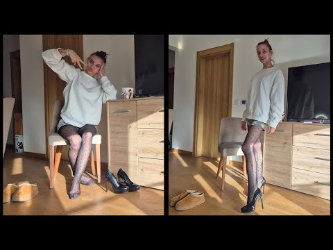 My honest review tights | Patterned Pantyhose Try-On Haul 4K