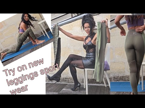 New​ ​leggings try on sport wear