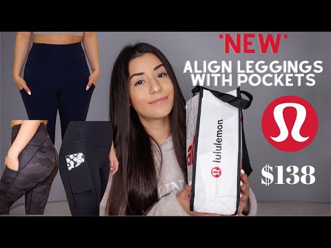 *NEW* LULULEMON ALIGN LEGGINGS WITH POCKETS *REVIEW AND TRY ON* + STARBUCKS HAUL & DISNEY HAUL