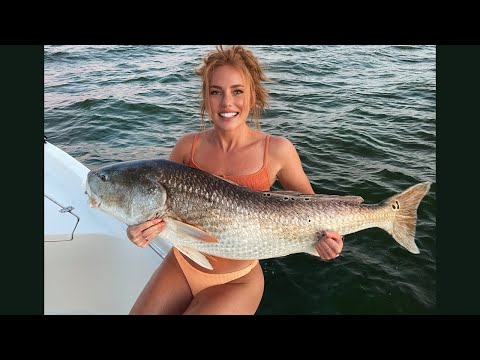 Old Drum Almost took girl overboard fishing (cast net bait)