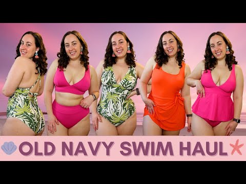 Old Navy Swim Try On Haul | Bikinis, One Pieces, and Swim Dresses | Midsize Try On