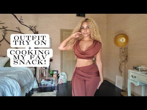Outfit try on + Cooking my fav snack!