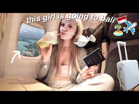 PACK & PREP with me 4 BALI! ✈️ travel routine/essentials + aesthetic airport girly vlog