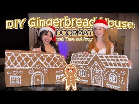 Painting Gingerbread House Doormats With My Best Friend | Festive Christmas DIY