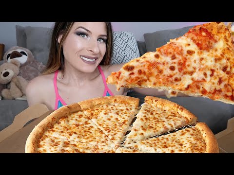Pizza Mukbang (Papa John's) 🍕Natalie Nightwolf Eats