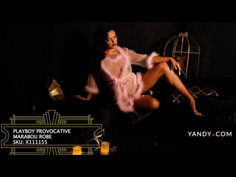 PLAYBOY PROVOCATIVE MARABOU ROBE | YANDY.COM