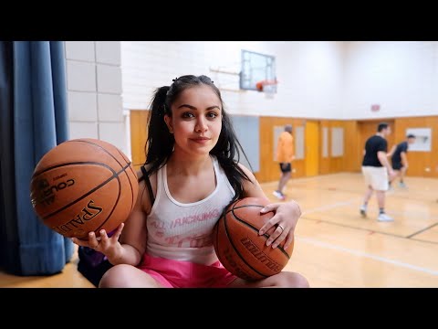 Playing basketball with strangers