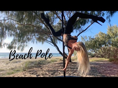Pole Dancing in High Heels on the Beach – Pole Dance Outdoor Training on the Gold Coast, Australia