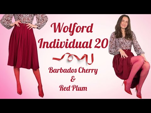 Pretty Red Sheer Tights Try On | Wolford Individual 20 Review