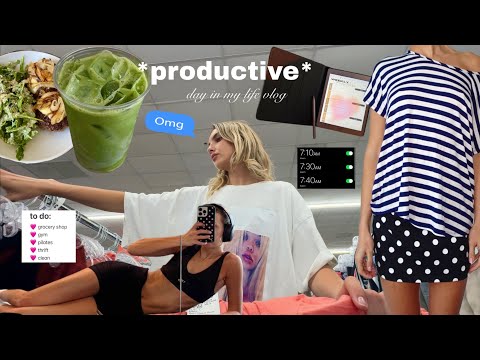 *productive* DAY IN MY LIFE (pilates, thrift with me,10k steps, deep clean, healthy meals, etc)