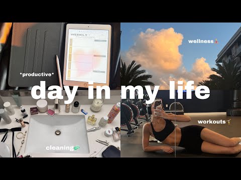 *productive* day in my life vlog: (pilates, cleaning, organizing, wellness routine, haul)