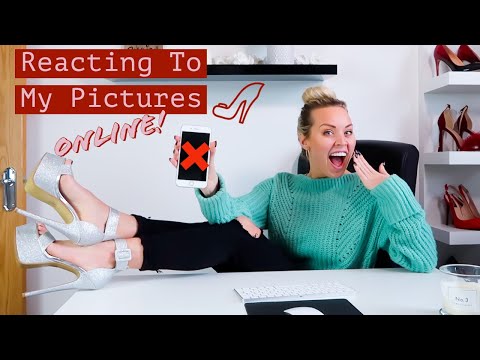 REACTING TO MY HIGH HEEL PICTURES ONLINE!